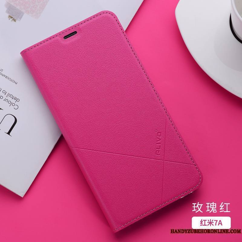 Redmi 7a Tout Compris Protection Coque De Téléphone Rouge Silicone Clamshell Étui