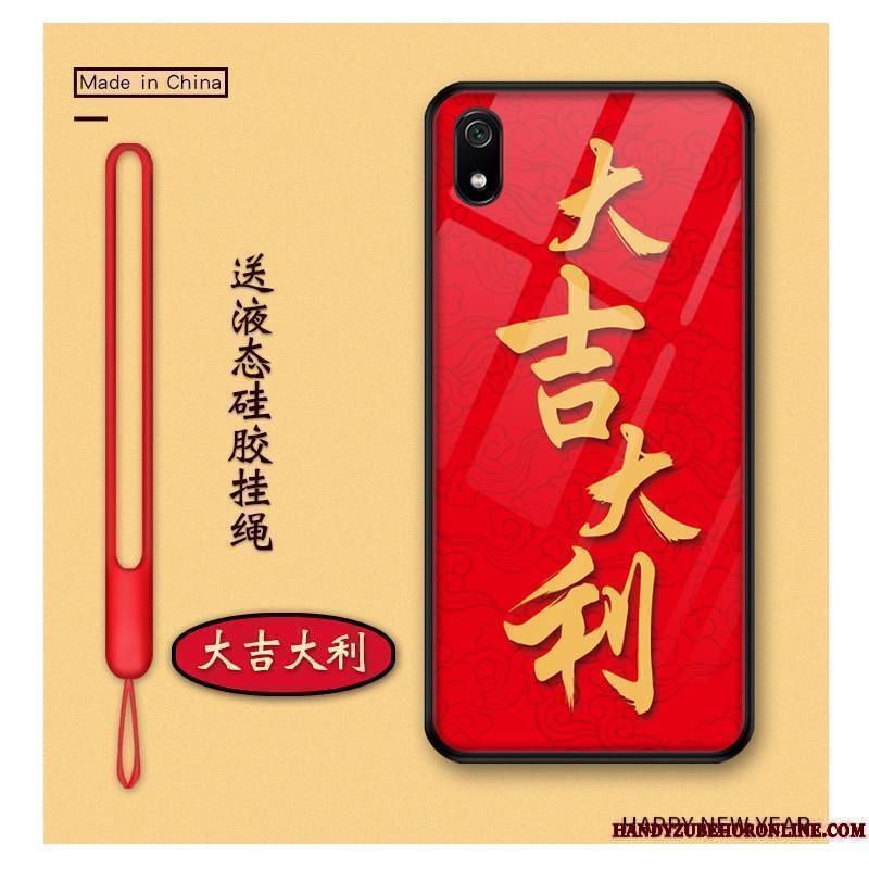 Redmi 7a Téléphone Portable Protection Coque De Téléphone Étui Verre Dessin Animé Richesse