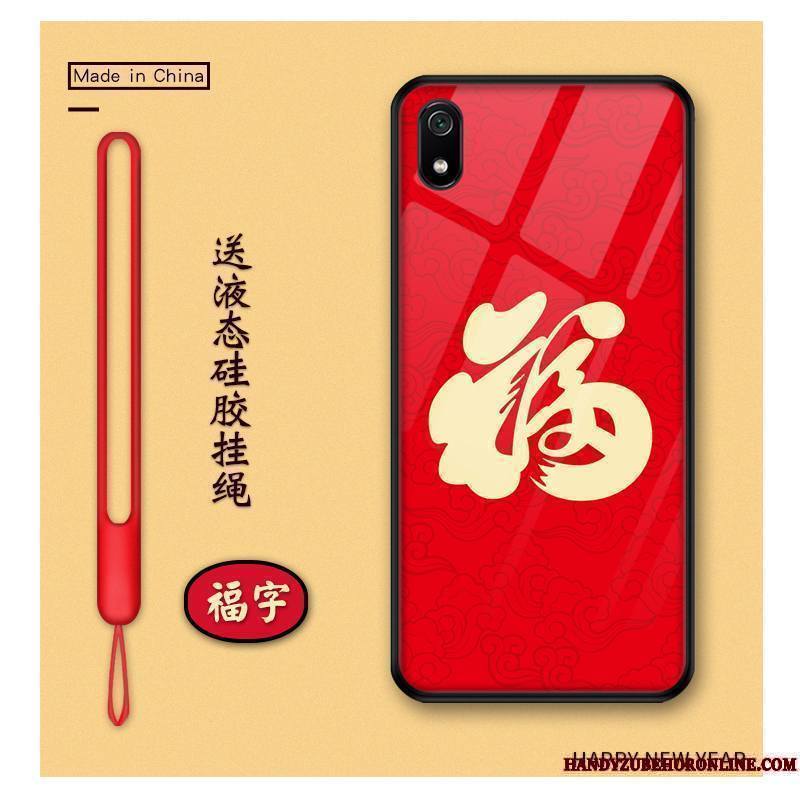 Redmi 7a Téléphone Portable Protection Coque De Téléphone Étui Verre Dessin Animé Richesse