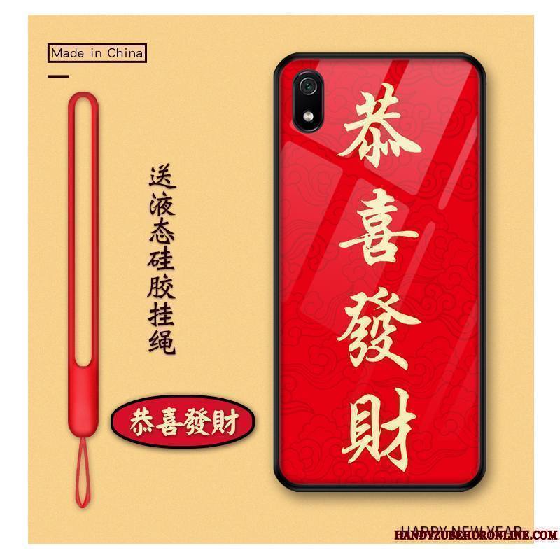 Redmi 7a Téléphone Portable Protection Coque De Téléphone Étui Verre Dessin Animé Richesse