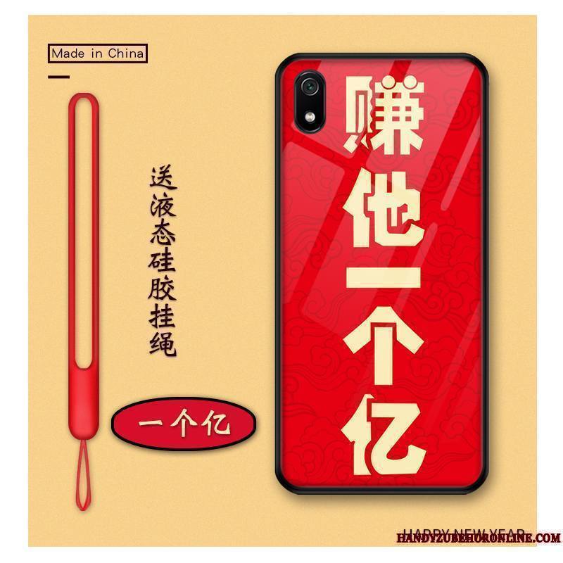 Redmi 7a Téléphone Portable Protection Coque De Téléphone Étui Verre Dessin Animé Richesse