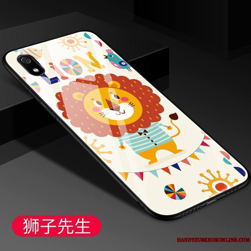 Redmi 7a Verre Mode Coque De Téléphone Petit Dessin Animé Silicone Étui