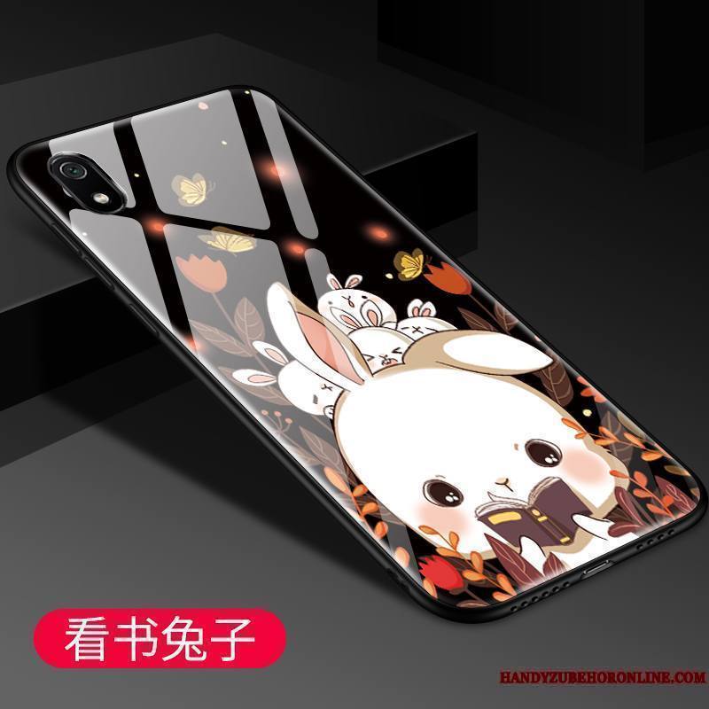 Redmi 7a Verre Mode Coque De Téléphone Petit Dessin Animé Silicone Étui