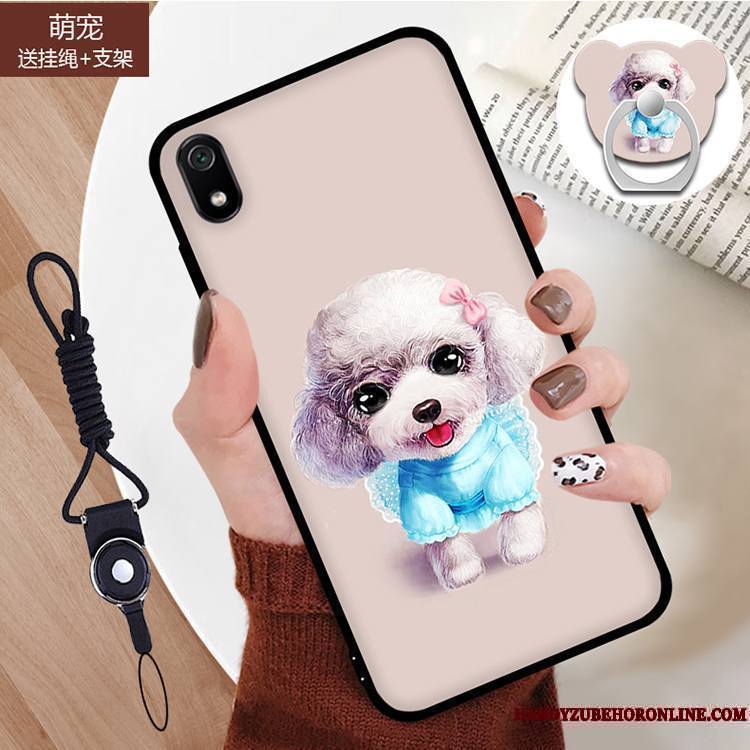 Redmi 7a Étui Créatif Dessin Animé Peinture Incassable Coque Bleu