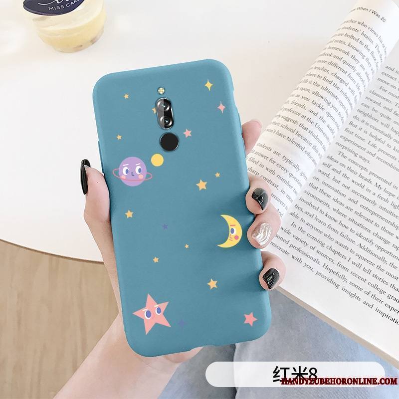 Redmi 8 Coque Étoile Mois Brillant Silicone Amoureux Incassable Petit