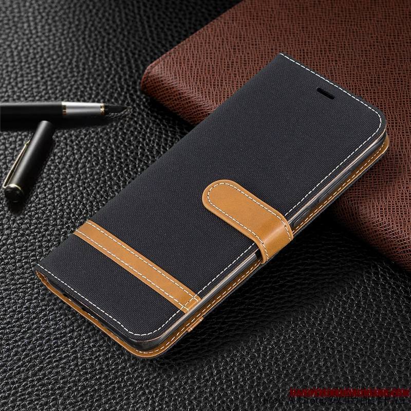 Redmi 8 Housse Business Étui En Cuir Coque De Téléphone Rouge Carte Petit