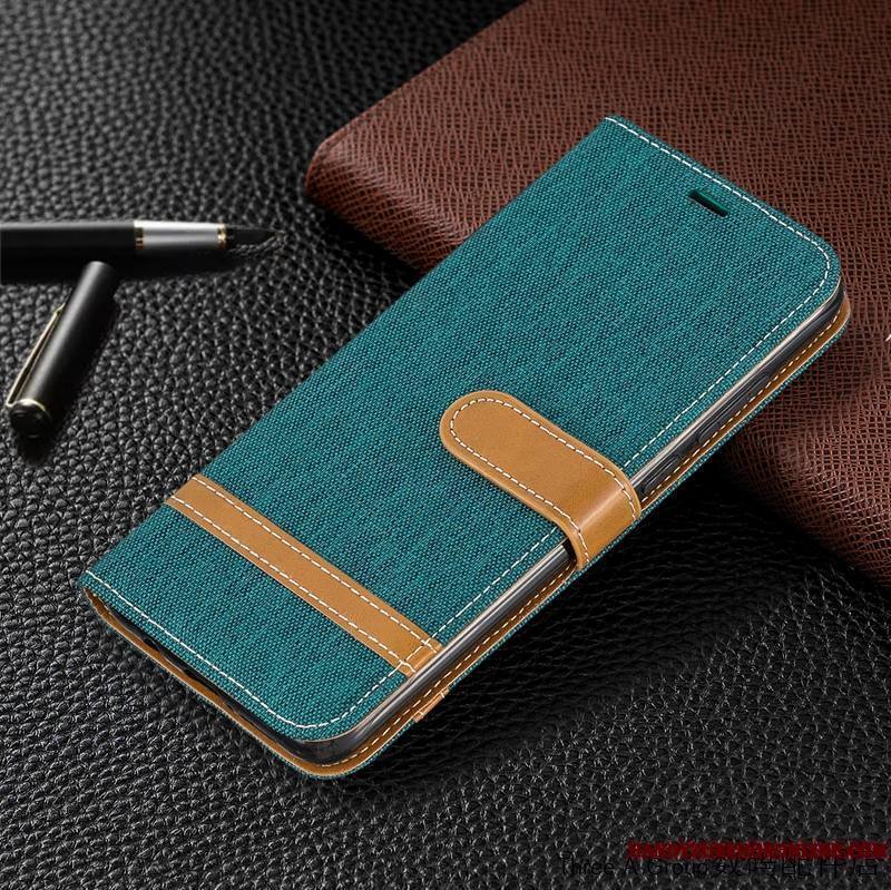 Redmi 8 Housse Business Étui En Cuir Coque De Téléphone Rouge Carte Petit