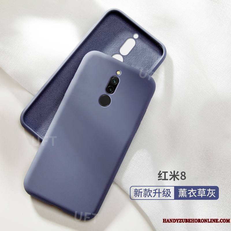 Redmi 8 Petit Incassable Coque Très Mince Rouge Protection Fluide Doux