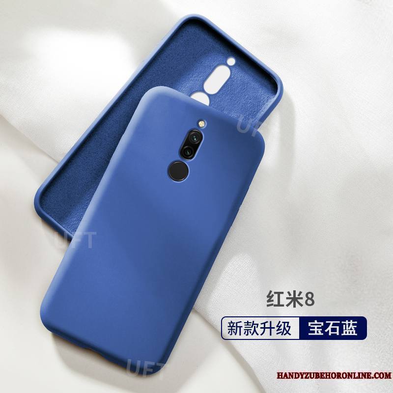 Redmi 8 Petit Incassable Coque Très Mince Rouge Protection Fluide Doux