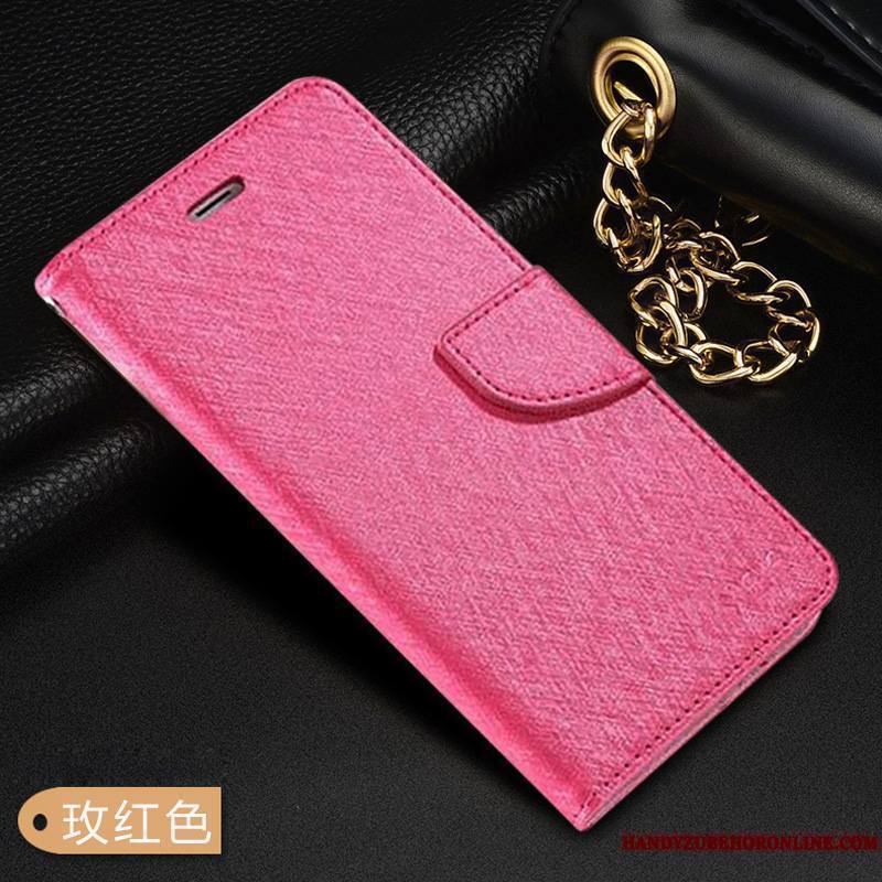 Redmi 8 Étui En Cuir Rouge Coque De Téléphone Housse Silicone