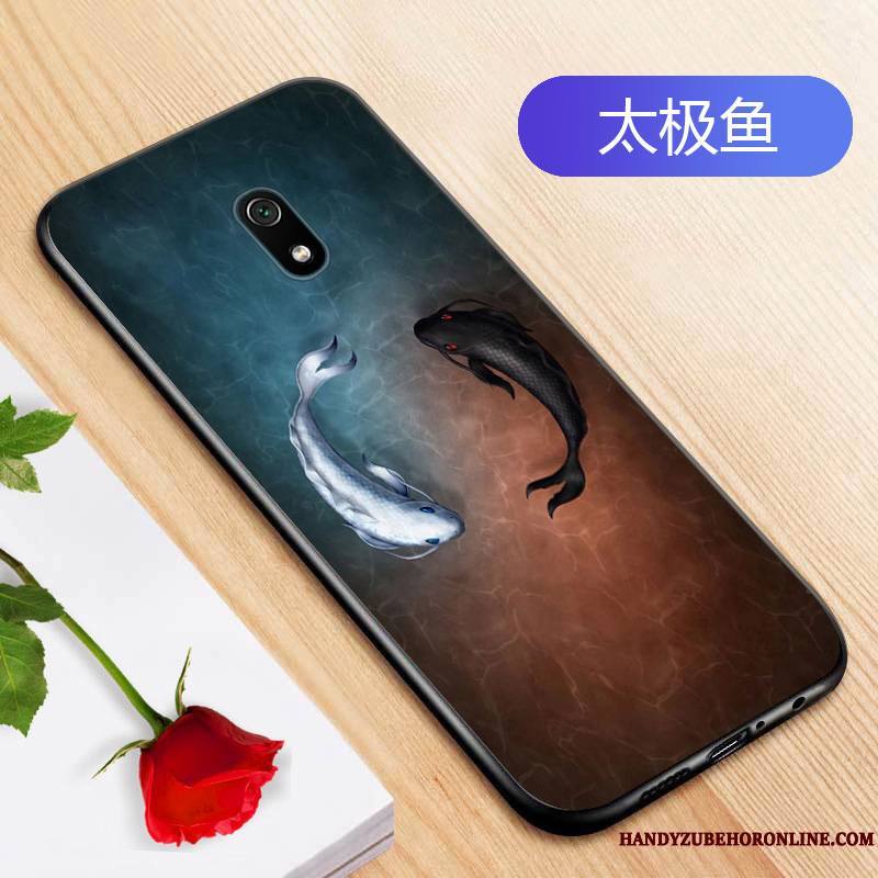 Redmi 8a Bleu Étui Fluide Doux Petit Tout Compris Personnalité Coque