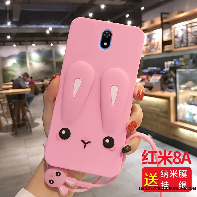 Redmi 8a Coque Créatif Rose Personnalité Nouveau Tout Compris Dessin Animé Charmant