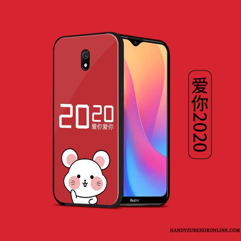 Redmi 8a Coque Silicone Étui Tout Compris Tempérer Petit Rat Ornements Suspendus