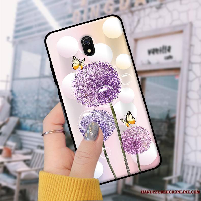 Redmi 8a Coque Tendance Blanc Petit Étudiant Fluide Doux Tempérer Protection