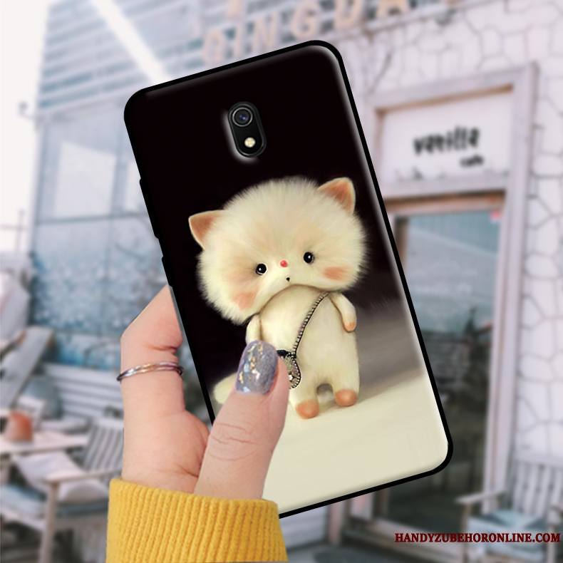 Redmi 8a Coque Tendance Blanc Petit Étudiant Fluide Doux Tempérer Protection