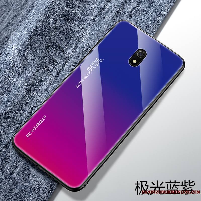 Redmi 8a Coque Tout Compris Net Rouge Fluide Doux Personnalité Silicone Bleu Délavé En Daim