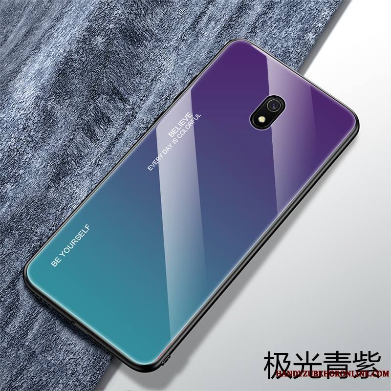 Redmi 8a Coque Tout Compris Net Rouge Fluide Doux Personnalité Silicone Bleu Délavé En Daim