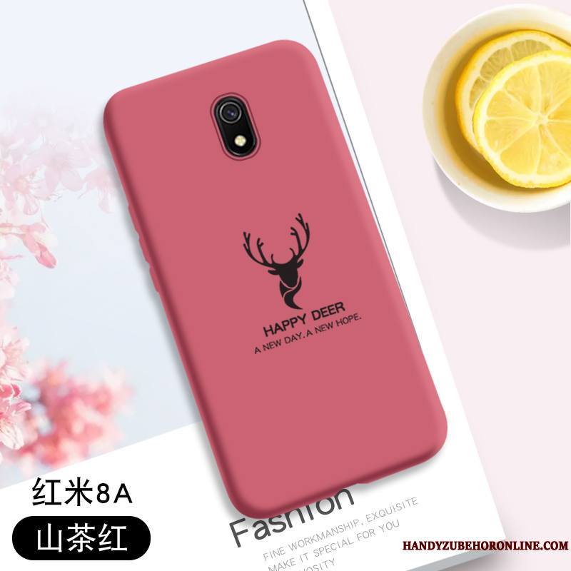 Redmi 8a Coque Étui Créatif Incassable Personnalité Protection Rouge Elk