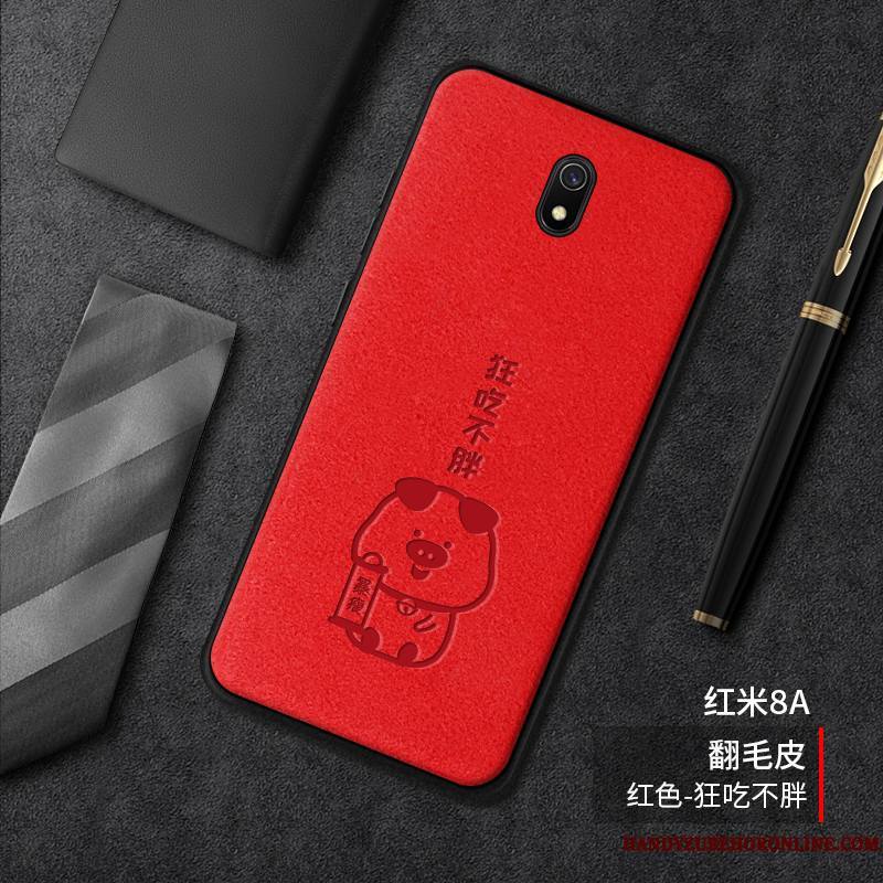 Redmi 8a Incassable Fluide Doux Personnalité Daim Fourrure Créatif Nouveau Coque De Téléphone