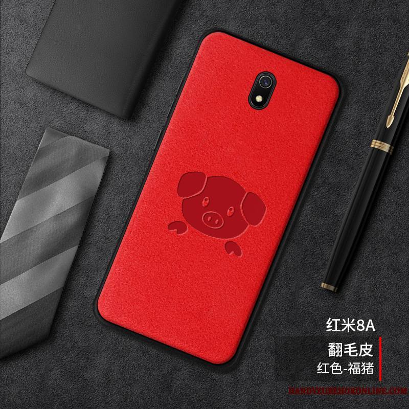 Redmi 8a Incassable Fluide Doux Personnalité Daim Fourrure Créatif Nouveau Coque De Téléphone