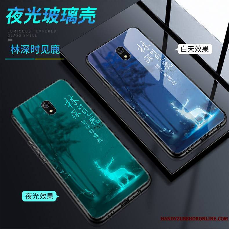 Redmi 8a Marque De Tendance Protection Net Rouge Étui Créatif Lumineuses Coque De Téléphone