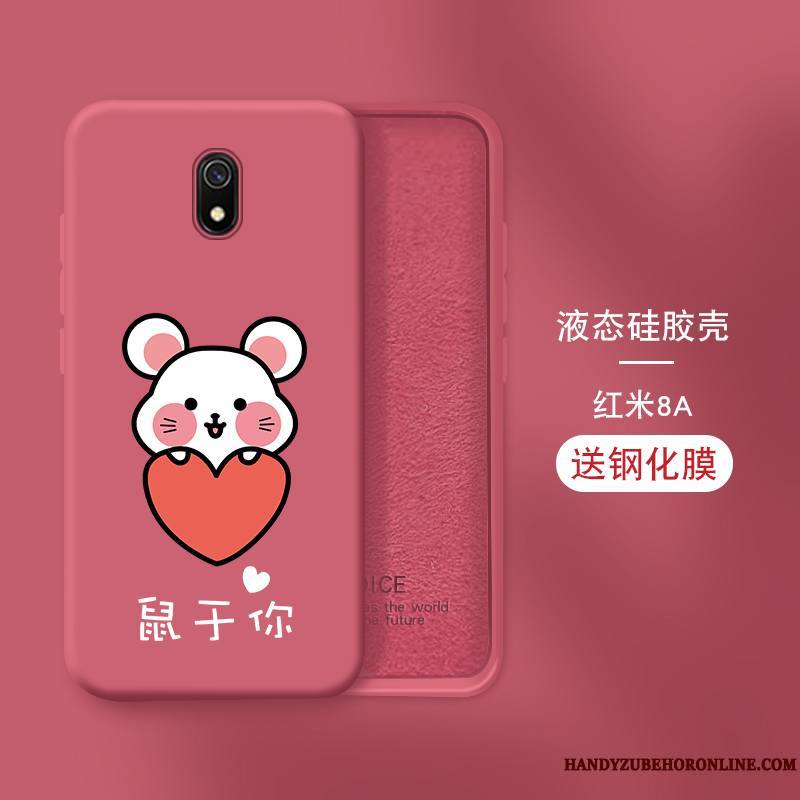 Redmi 8a Marque De Tendance Tempérer Personnalité Rouge Protection Incassable Coque