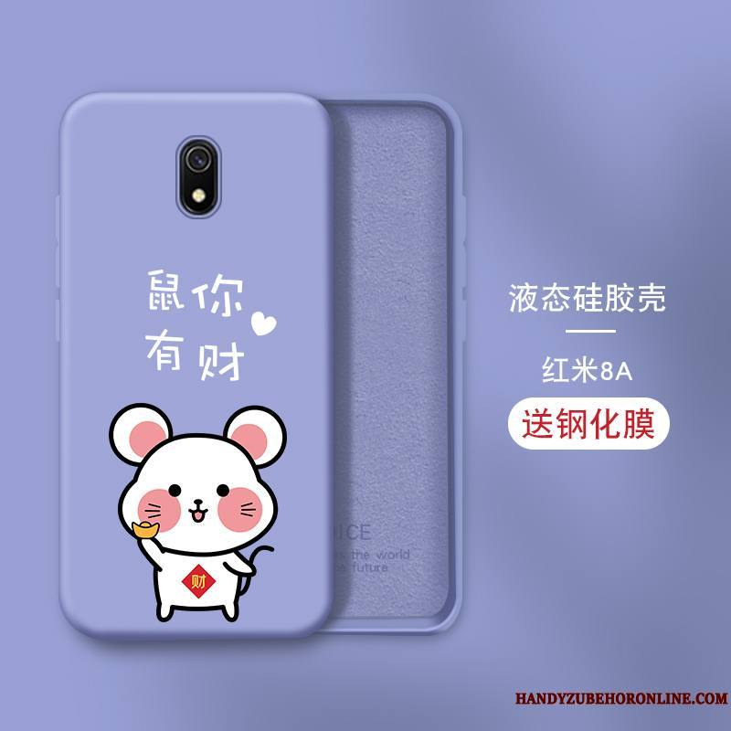 Redmi 8a Marque De Tendance Tempérer Personnalité Rouge Protection Incassable Coque