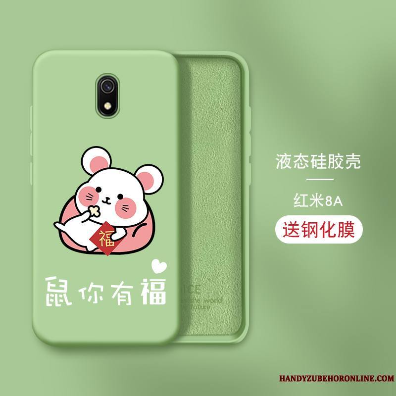 Redmi 8a Marque De Tendance Tempérer Personnalité Rouge Protection Incassable Coque