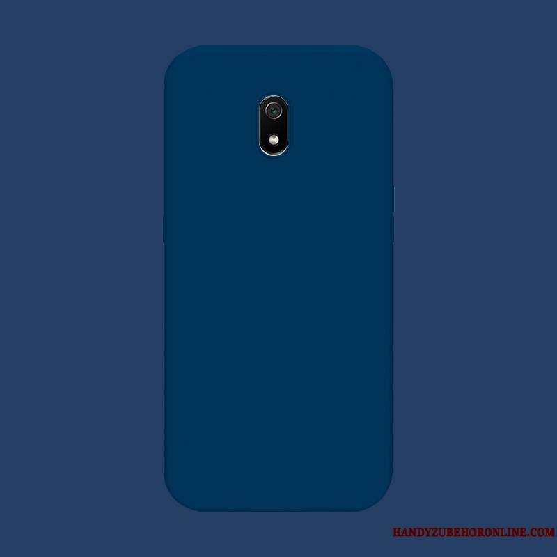 Redmi 8a Protection Coque De Téléphone Tempérer Bleu Silicone Rouge Couleur Unie
