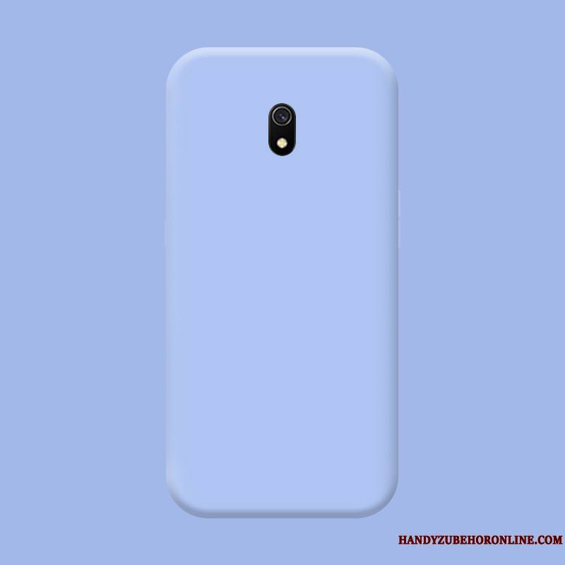 Redmi 8a Protection Coque De Téléphone Tempérer Bleu Silicone Rouge Couleur Unie