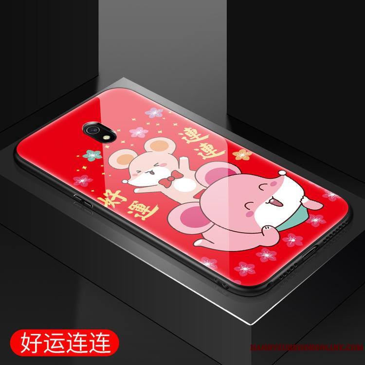 Redmi 8a Tendance Charmant Rouge Style Chinois Nouveau Rat Coque De Téléphone