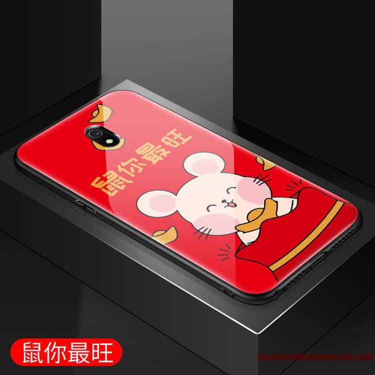 Redmi 8a Tendance Charmant Rouge Style Chinois Nouveau Rat Coque De Téléphone