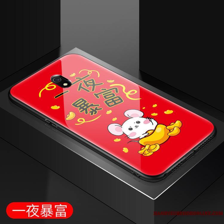 Redmi 8a Tendance Charmant Rouge Style Chinois Nouveau Rat Coque De Téléphone