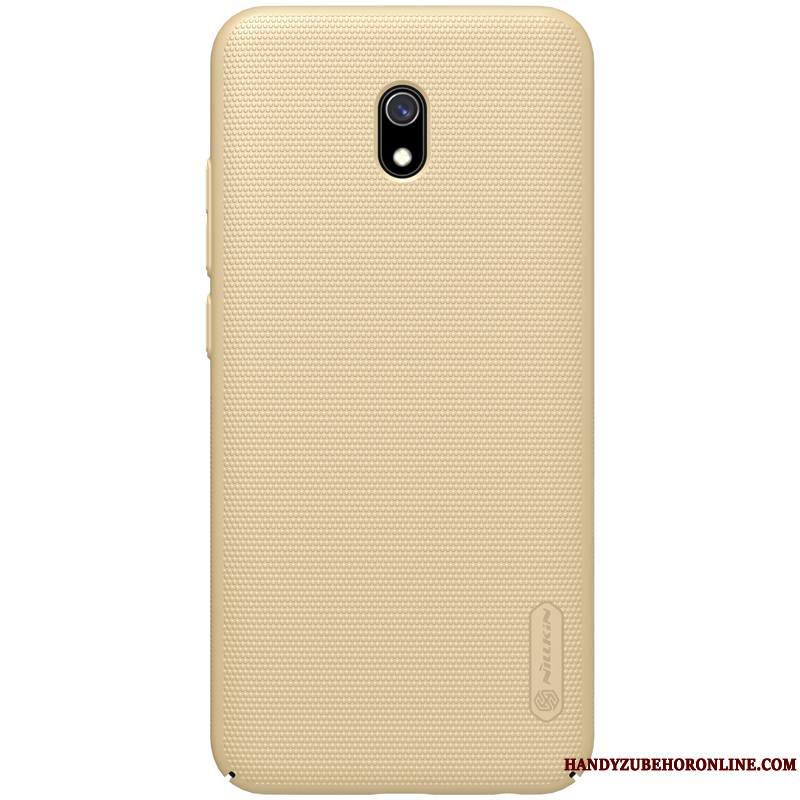 Redmi 8a Étui Protection Or Difficile Délavé En Daim Bleu Coque