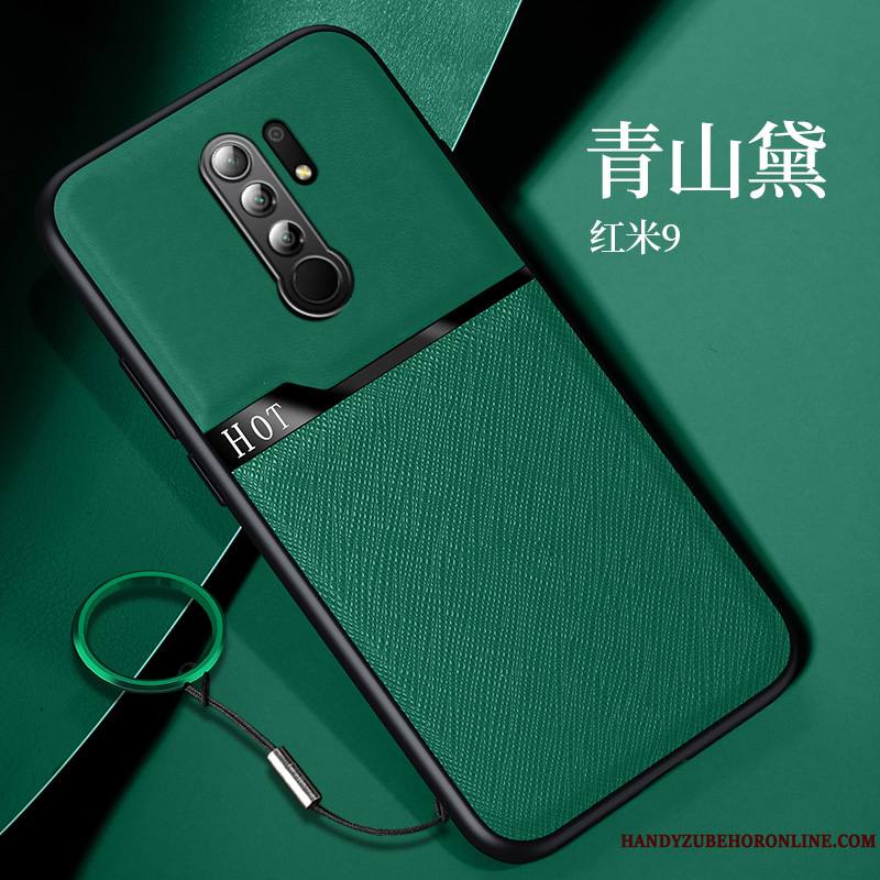 Redmi 9 Anneau Très Mince Incassable Tout Compris Tendance Orange Coque De Téléphone