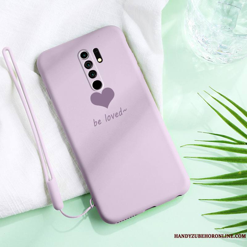 Redmi 9 Coque Incassable Fluide Doux Protection Créatif Ornements Suspendus Tout Compris Silicone