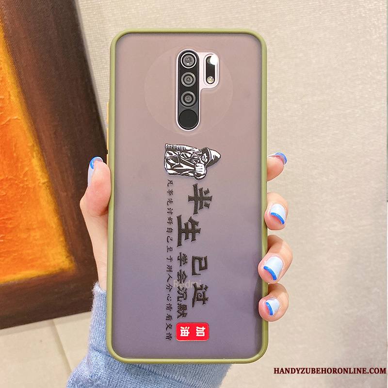 Redmi 9 Coque Marque De Tendance Créatif Personnalité Rouge Tout Compris Noir Vent