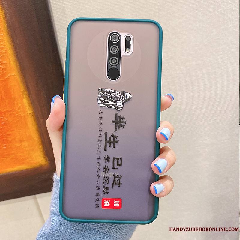 Redmi 9 Coque Marque De Tendance Créatif Personnalité Rouge Tout Compris Noir Vent