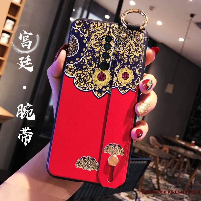 Redmi 9 Coque Téléphone Portable Bleu Rouge Style Chinois Personnalité Créatif Palais