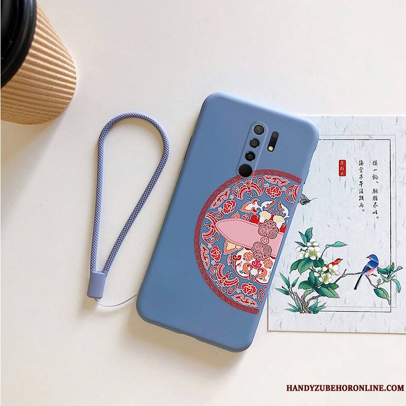 Redmi 9 Créatif Incassable Coque De Téléphone Protection Vintage Style Chinois Personnalité