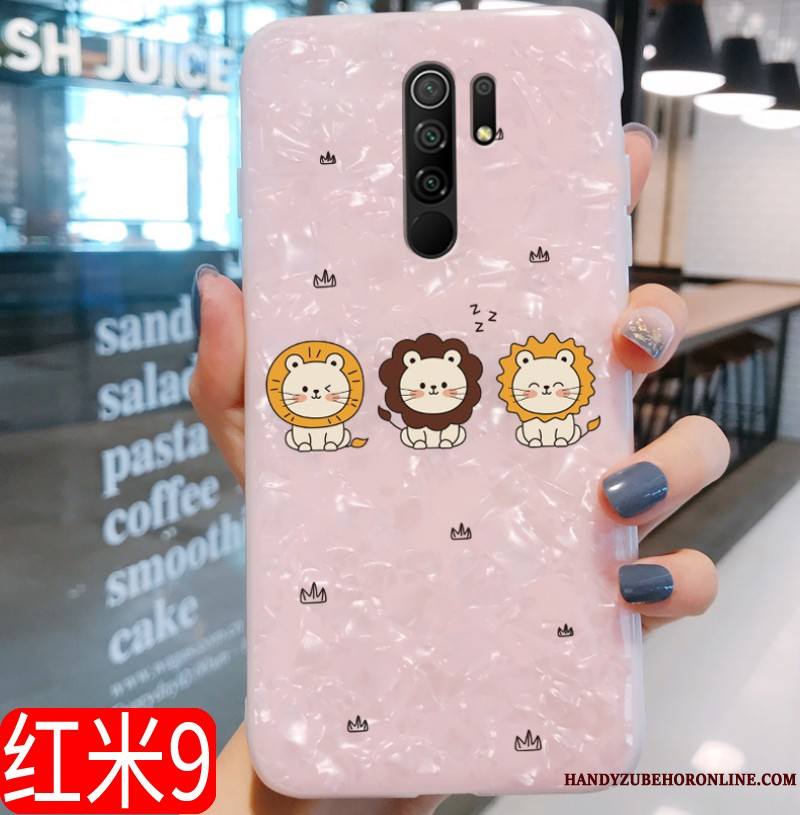 Redmi 9 Créatif Protection Lion Coque Fluide Doux Net Rouge Tout Compris