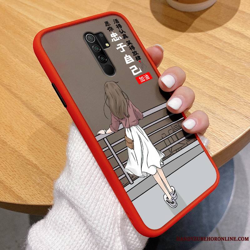 Redmi 9 Marque De Tendance Protection Coque Très Mince Difficile Transparent Personnalité