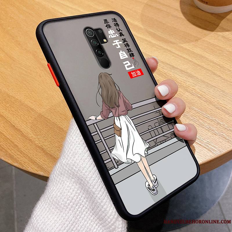 Redmi 9 Marque De Tendance Protection Coque Très Mince Difficile Transparent Personnalité