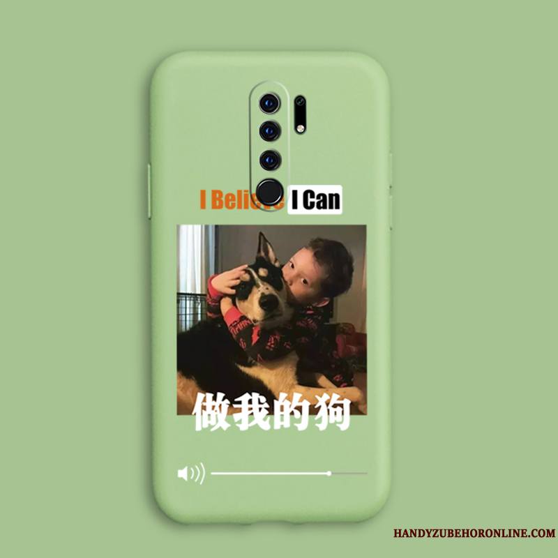 Redmi 9 Rouge Tout Compris Chiens Fluide Doux Silicone Coque Incassable