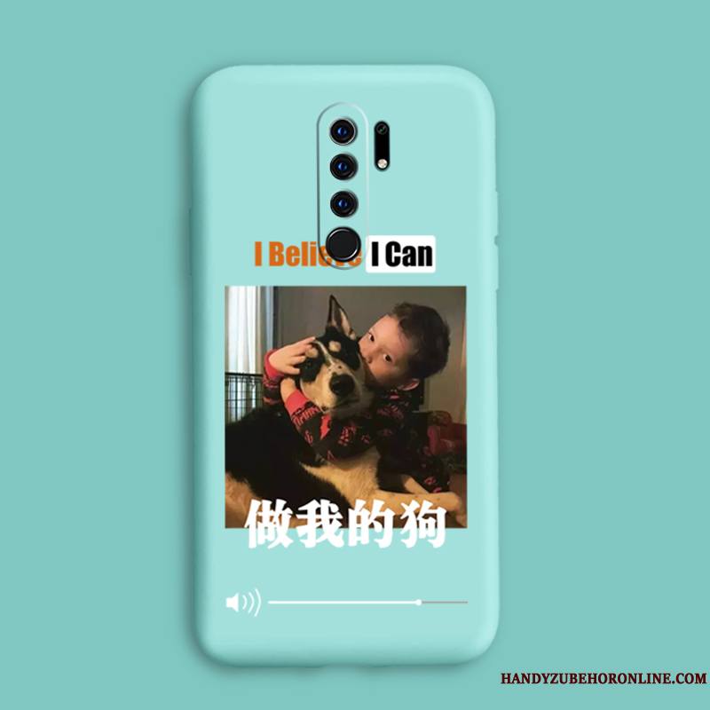 Redmi 9 Rouge Tout Compris Chiens Fluide Doux Silicone Coque Incassable