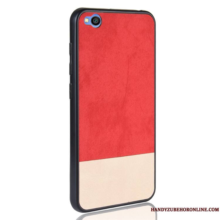 Redmi Go Coque De Téléphone Denim Tout Compris Cuir Tendance Couture Couleurs Petit