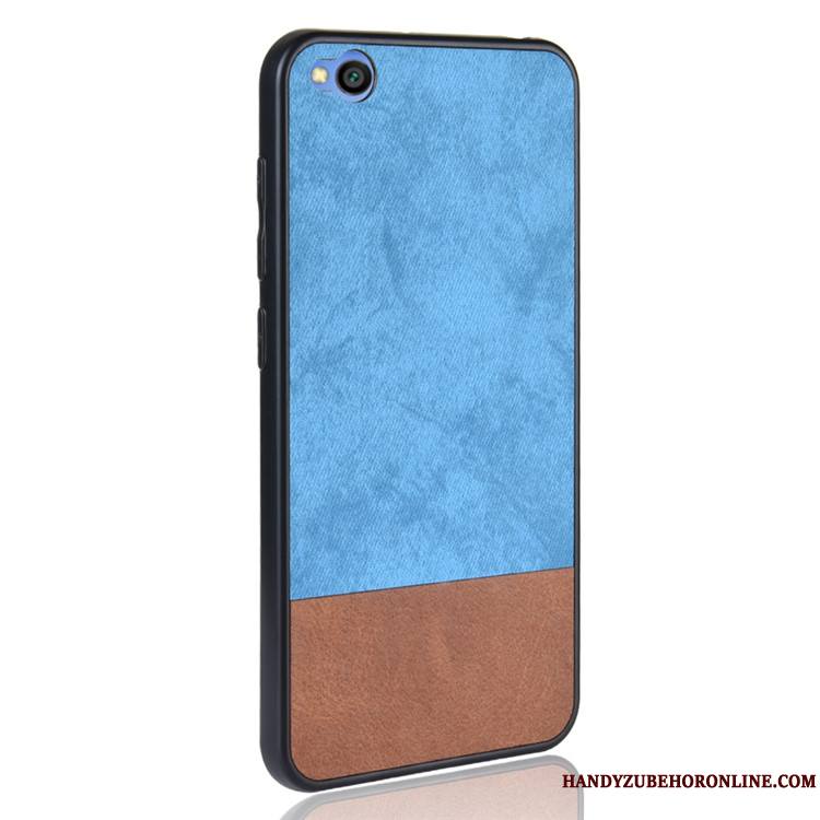 Redmi Go Coque De Téléphone Denim Tout Compris Cuir Tendance Couture Couleurs Petit