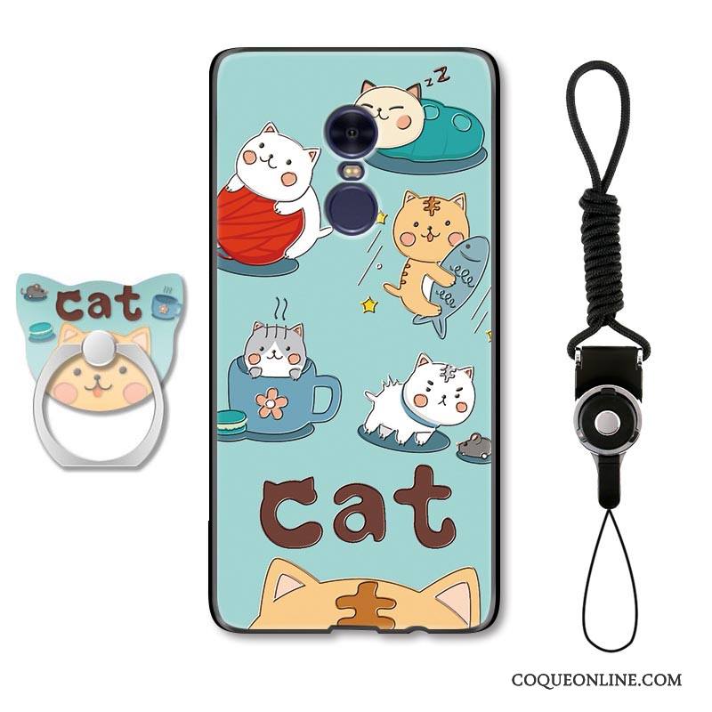 Redmi Note 4x Coque De Téléphone Protection Incassable Gaufrage Chat Bleu Clair Rouge