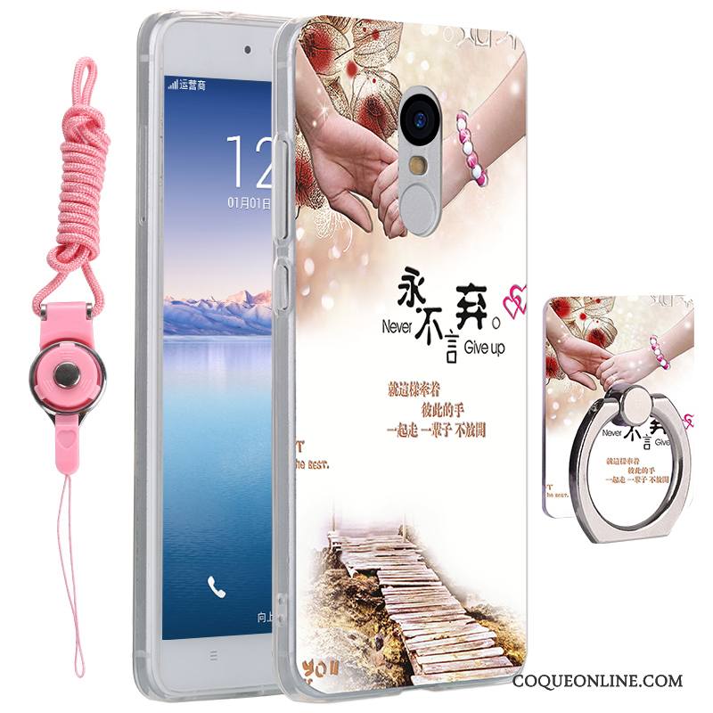 Redmi Note 4x Coque Incassable Rose Ornements Suspendus Fluide Doux Tendance Étui Dessin Animé