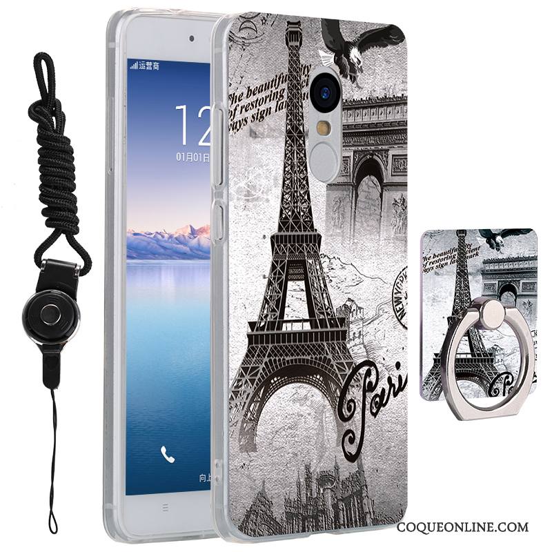 Redmi Note 4x Coque Incassable Rose Ornements Suspendus Fluide Doux Tendance Étui Dessin Animé